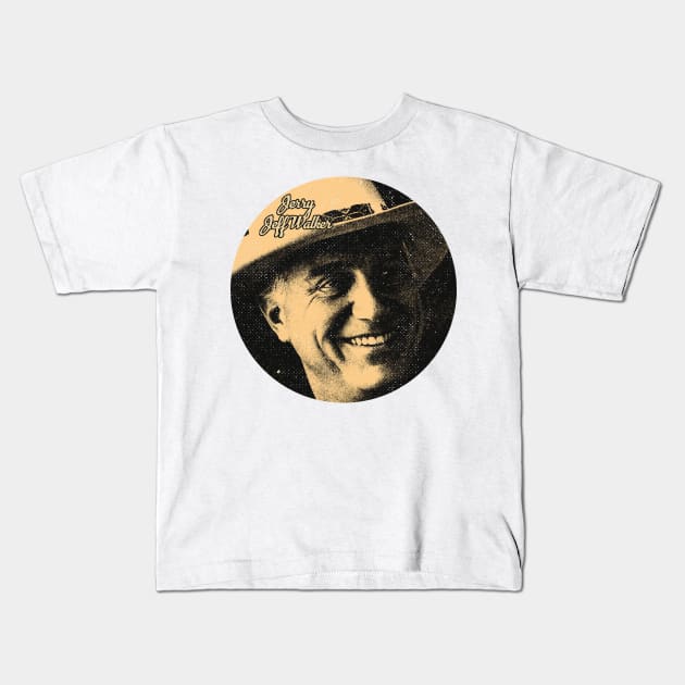 Jerry Jeff Walker 12 Kids T-Shirt by katroxdesignshopart444